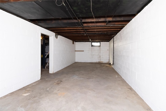 view of basement