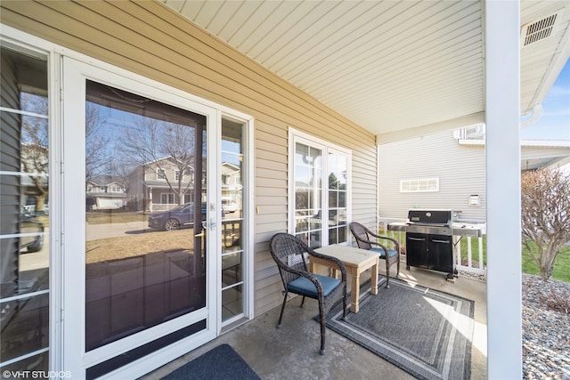 view of patio featuring grilling area