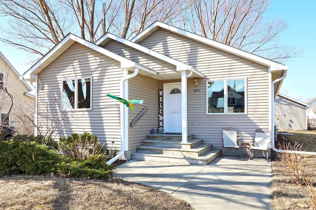 view of bungalow