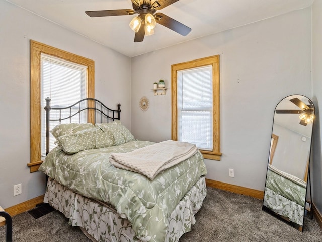 410 1st St S, Newton, IA 50208 - bedroom featuring baseboards, carpet flooring, and multiple windows