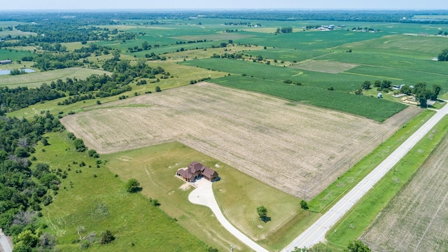 bird's eye view featuring a rural view