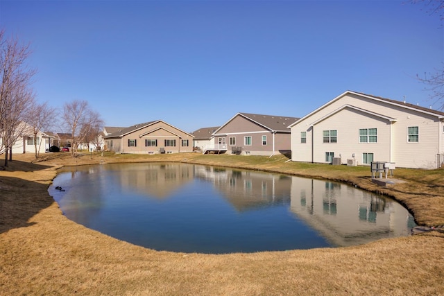 property view of water with a residential view