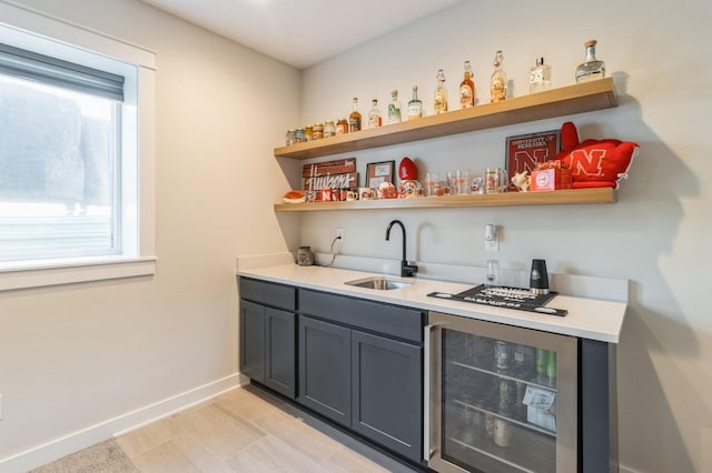 1602 Mulberry St, Granger, IA 50109 - indoor wet bar with wine cooler and baseboards