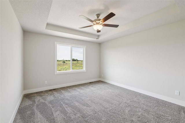 1430 Werthman Dr, Waukee, IA 50263 - empty room with a raised ceiling, carpet, and ceiling fan