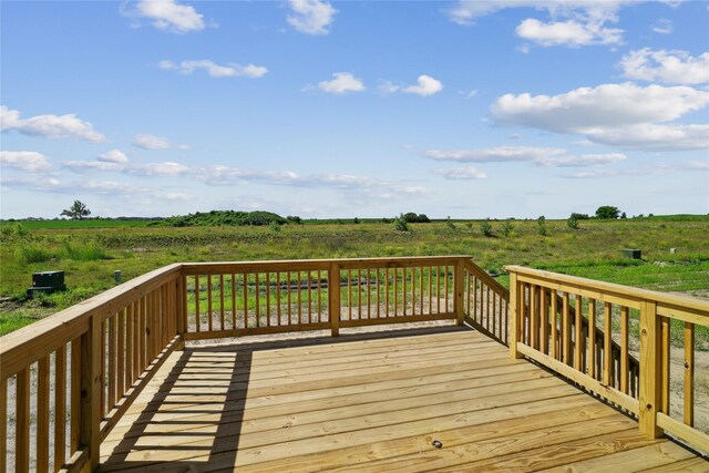 1430 Werthman Dr, Waukee, IA 50263 - wooden deck with a rural view