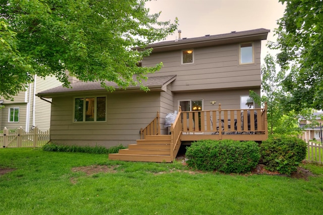 15026 Hawthorn Dr, Clive, IA 50325 - rear view of property featuring a wooden deck