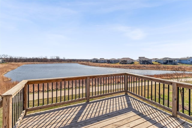 7821 NW 96th St, Johnston, IA 50131 - wooden deck with a water view and a residential view
