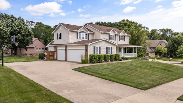 4850 Augusta Ln, Pleasant Hill, IA 50327 - traditional-style house with driveway, a garage, a front yard, a shingled roof, and brick siding