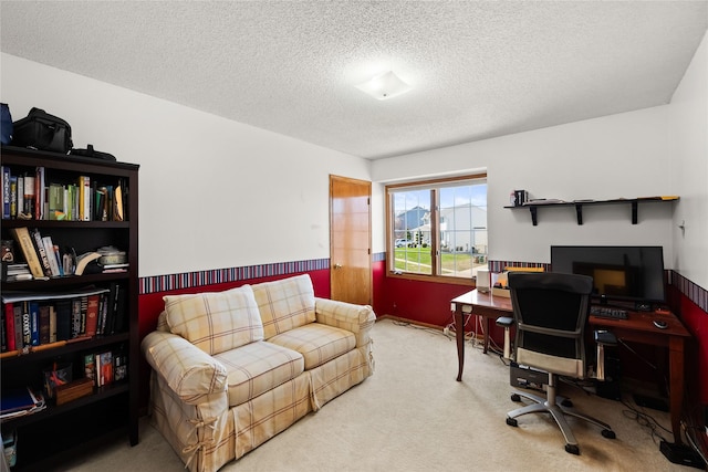317 59th St, West Des Moines, IA 50266 - carpeted office featuring a textured ceiling