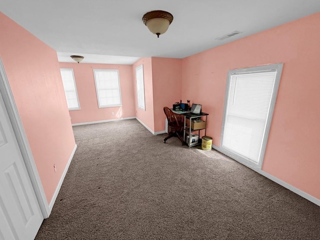 308 Pine St, Williams, IA 50271 - unfurnished office with baseboards, visible vents, and carpet floors