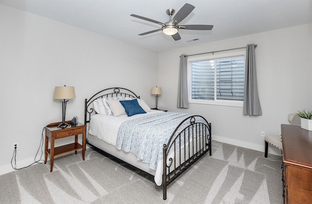 2426 SW Vineyard Ln, Ankeny, IA 50023 - carpeted bedroom with baseboards, a ceiling fan, and visible vents