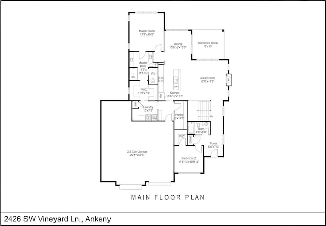 2426 SW Vineyard Ln, Ankeny, IA 50023 - floor plan