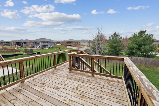 250 NE Fox Run Trl, Waukee, IA 50263 - wooden deck featuring a residential view