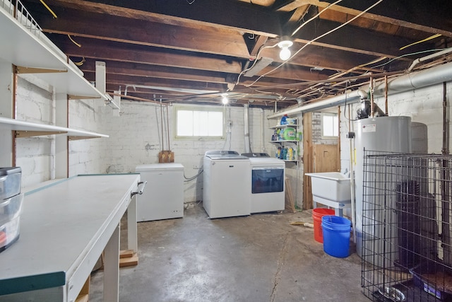 404 W Boston Ave, Indianola, IA 50125 - basement with separate washer and dryer and refrigerator