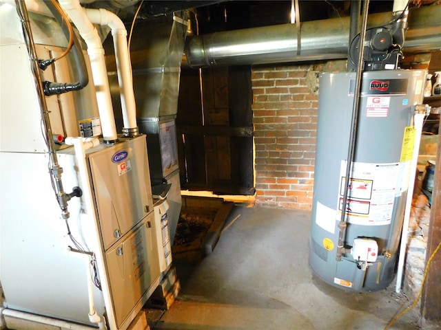 utilities featuring gas water heater