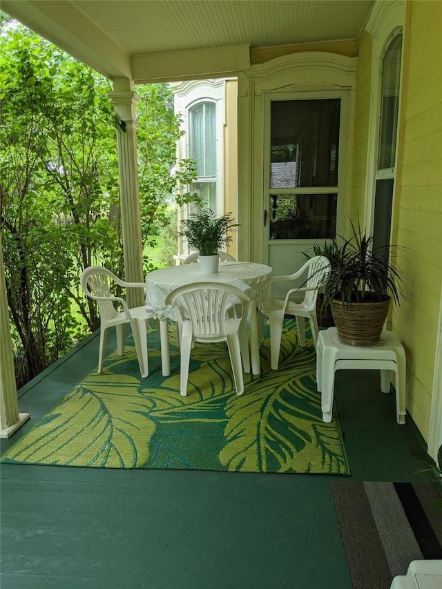 balcony with a porch