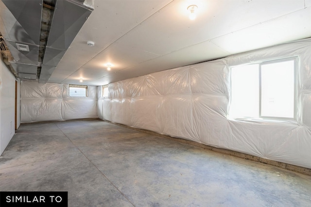 basement with visible vents