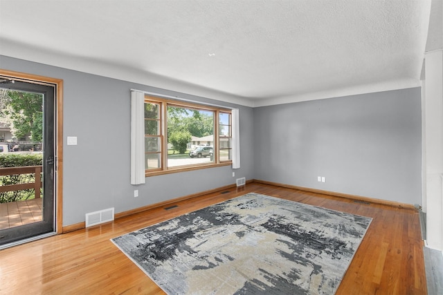 1150 SW Lynn Dr, Ankeny, IA 50023 - unfurnished room with plenty of natural light, wood finished floors, and a textured ceiling