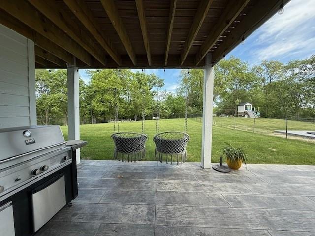 875 Roman Rd, Waukee, IA 50263 - view of patio featuring area for grilling and view of scattered trees