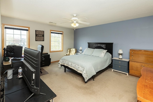 921 10th St SE, Altoona, IA 50009 - bedroom with multiple windows, light carpet, and a desk