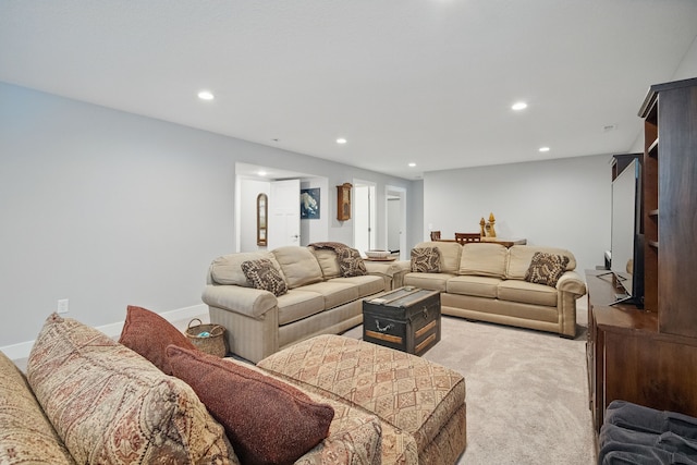 8704 Highland Oaks Dr, Johnston, IA 50131 - living room with light colored carpet and recessed lighting