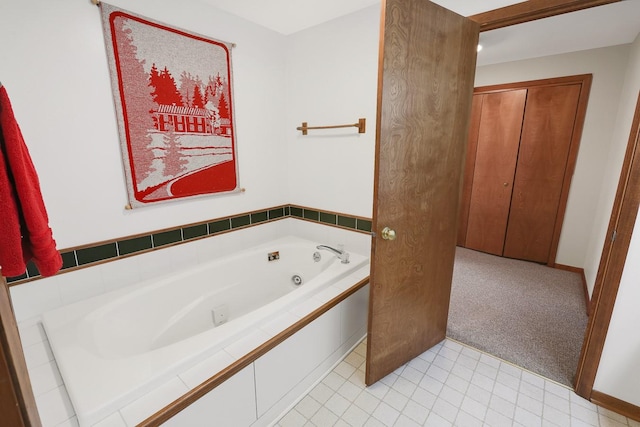 1113 Bruce Ln, Pella, IA 50219 - full bathroom featuring tile patterned flooring and a tub with jets