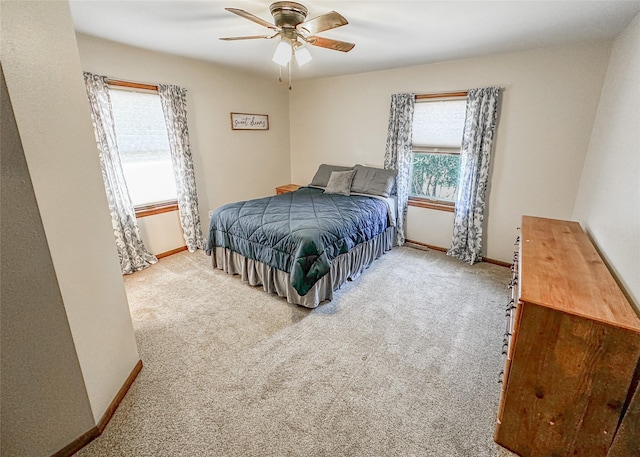 1009 198th Pl, Pella, IA 50219 - carpeted bedroom with baseboards and ceiling fan