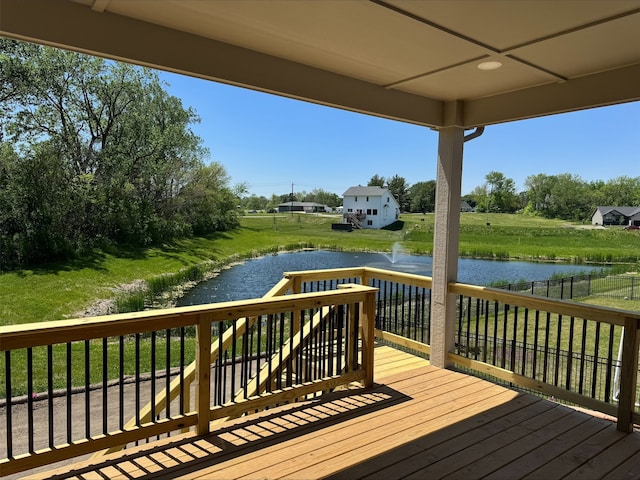 1112 2nd St NE, Altoona, IA 50009 - wooden terrace featuring a water view