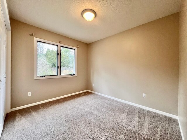 2501 Ridgewood Dr, West Des Moines, IA 50265 - unfurnished room featuring baseboards, carpet, and a textured ceiling