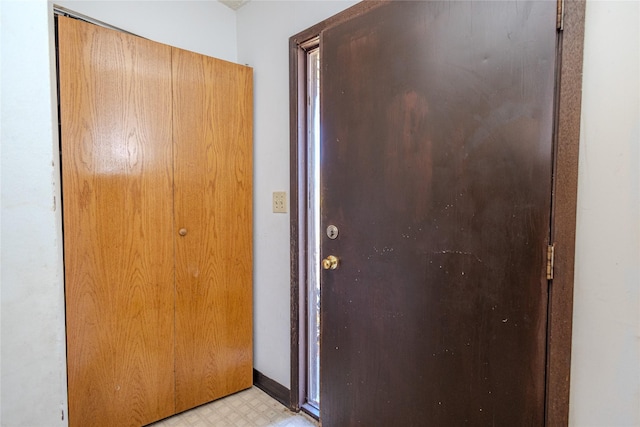 entryway with light floors
