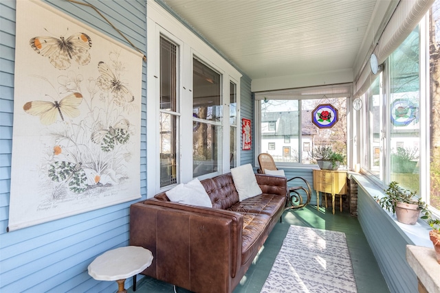view of sunroom