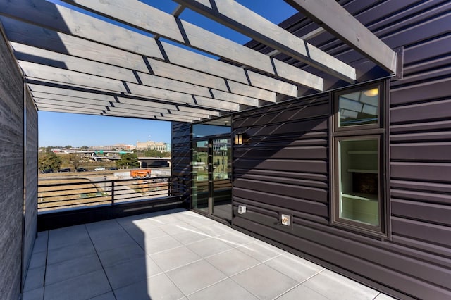 859 E 2nd St, Des Moines, IA 50309 - view of patio / terrace with a pergola and a balcony