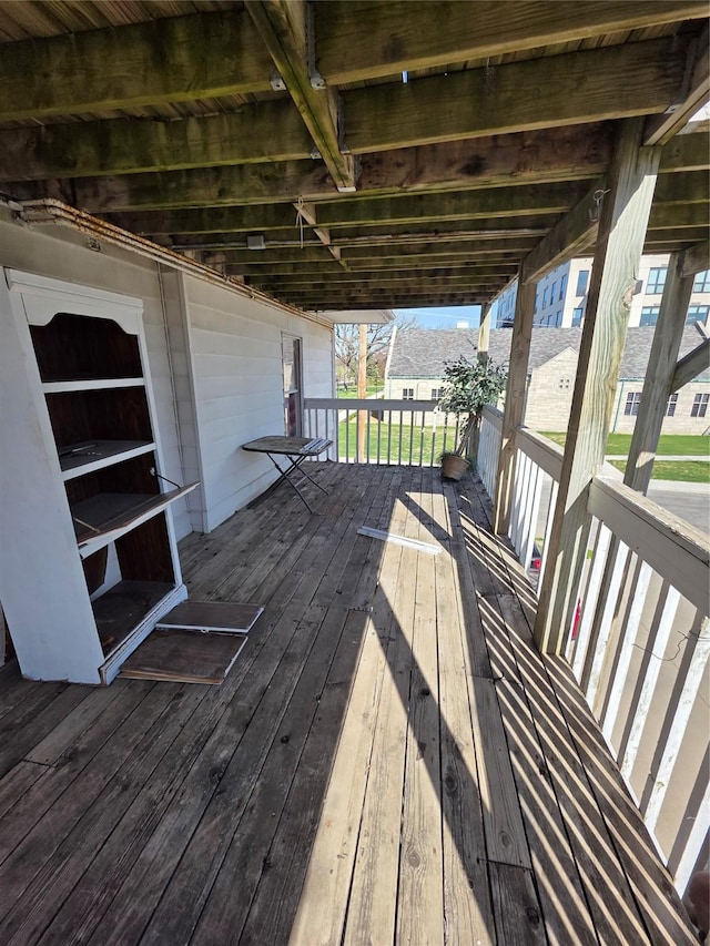 view of wooden terrace