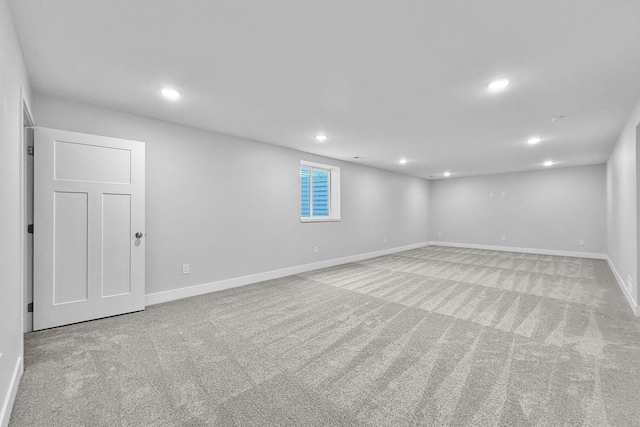 324 Veterans Blvd, Knoxville, IA 50138 - below grade area featuring carpet flooring and recessed lighting