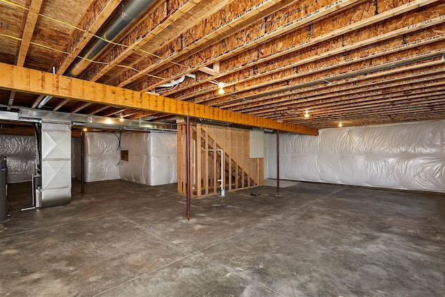 1139 NW Petersen Dr, Waukee, IA 50263 - unfinished basement with water heater and heating unit