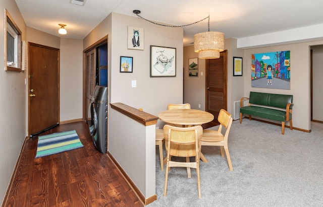 5322 Ingersoll Ave Unit B5, Des Moines, IA 50312 - dining space with a chandelier and wood finished floors