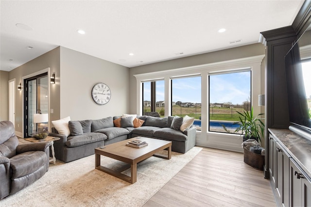 3815 NW 183rd St, Clive, IA 50325 - living room with light wood-style floors and recessed lighting