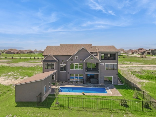3815 NW 183rd St, Clive, IA 50325 - rear view of house featuring a balcony, a patio area, and a residential view