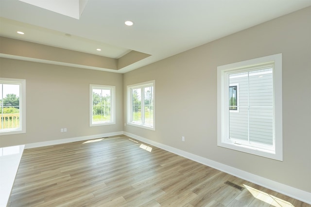 1204 Westview Dr, Huxley, IA 50124 - unfurnished room with baseboards, light wood-type flooring, and recessed lighting