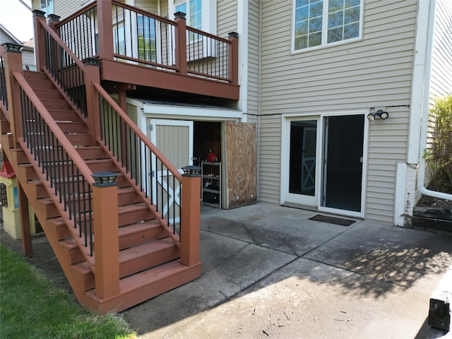 exterior space featuring stairway