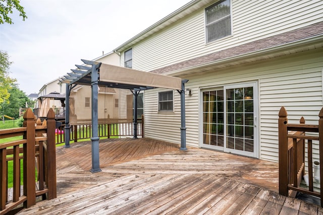 748 76th St, West Des Moines, IA 50266 - wooden terrace with a pergola