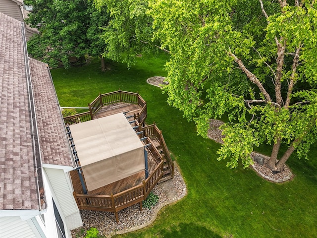 748 76th St, West Des Moines, IA 50266 - view of grassy yard with a deck