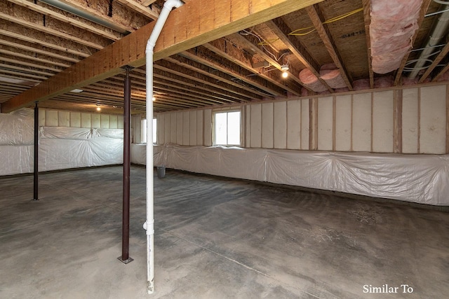 view of basement