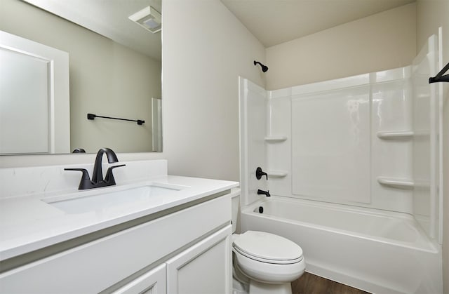 635 NW Compass Ave, Waukee, IA 50263 - full bathroom with vanity, bathing tub / shower combination, and wood finished floors