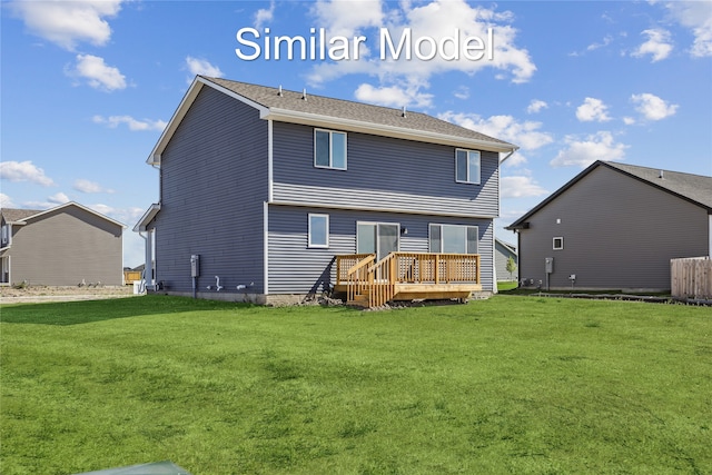 4215 NW 17th Ct, Ankeny, IA 50023 - back of property with a deck and a lawn
