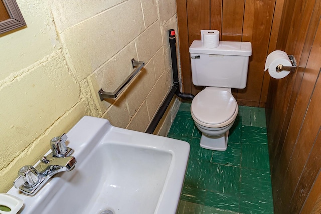 bathroom featuring toilet and a sink