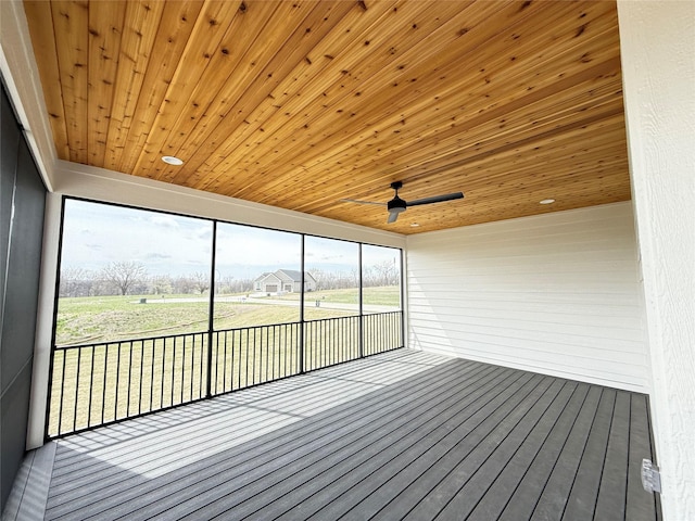 18284 Baxter Pl, Clive, IA 50325 - unfurnished sunroom featuring ceiling fan