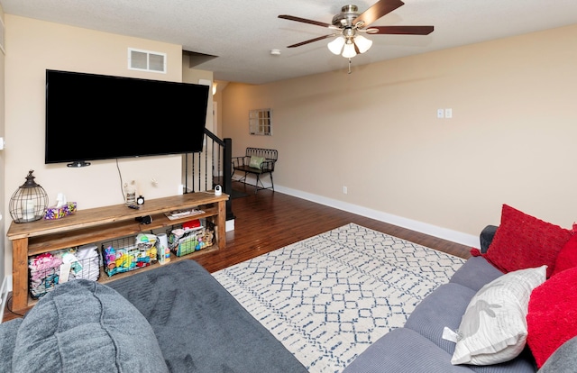 2884 Park Pl, Norwalk, IA 50211 - bedroom with wood finished floors, baseboards, and ceiling fan