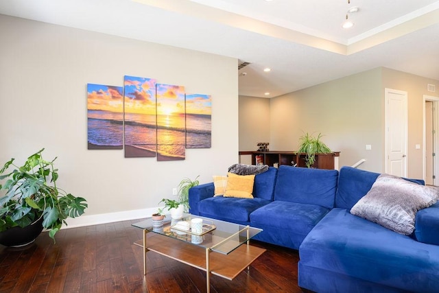 1616 Park Ave, Des Moines, IA 50315 - living area featuring hardwood / wood-style flooring and recessed lighting