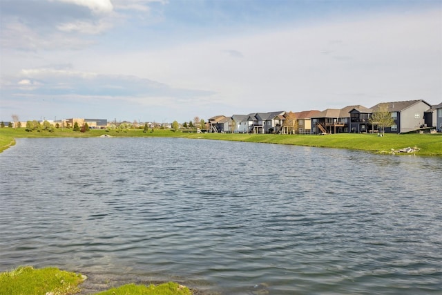 property view of water with a residential view